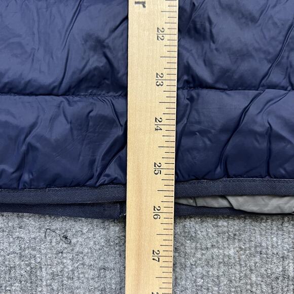 Eddie Bauer Down Puffer Jacket Mens Small Navy Full Zip Lightweight Packable - Picture 9 of 9